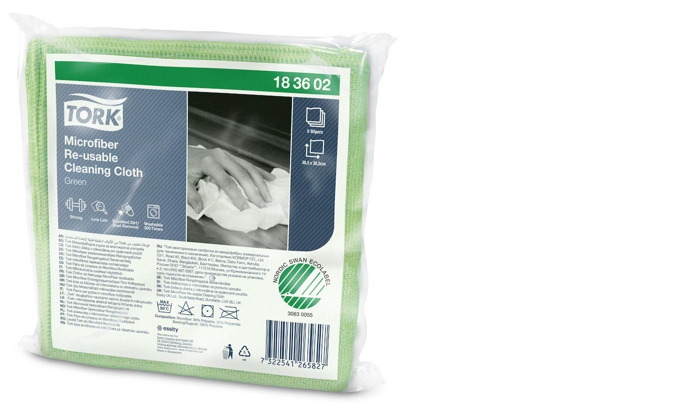 Een Tork Microvezel Herbruikbare Reinigingsdoek Groen koop je bij ShopXPress